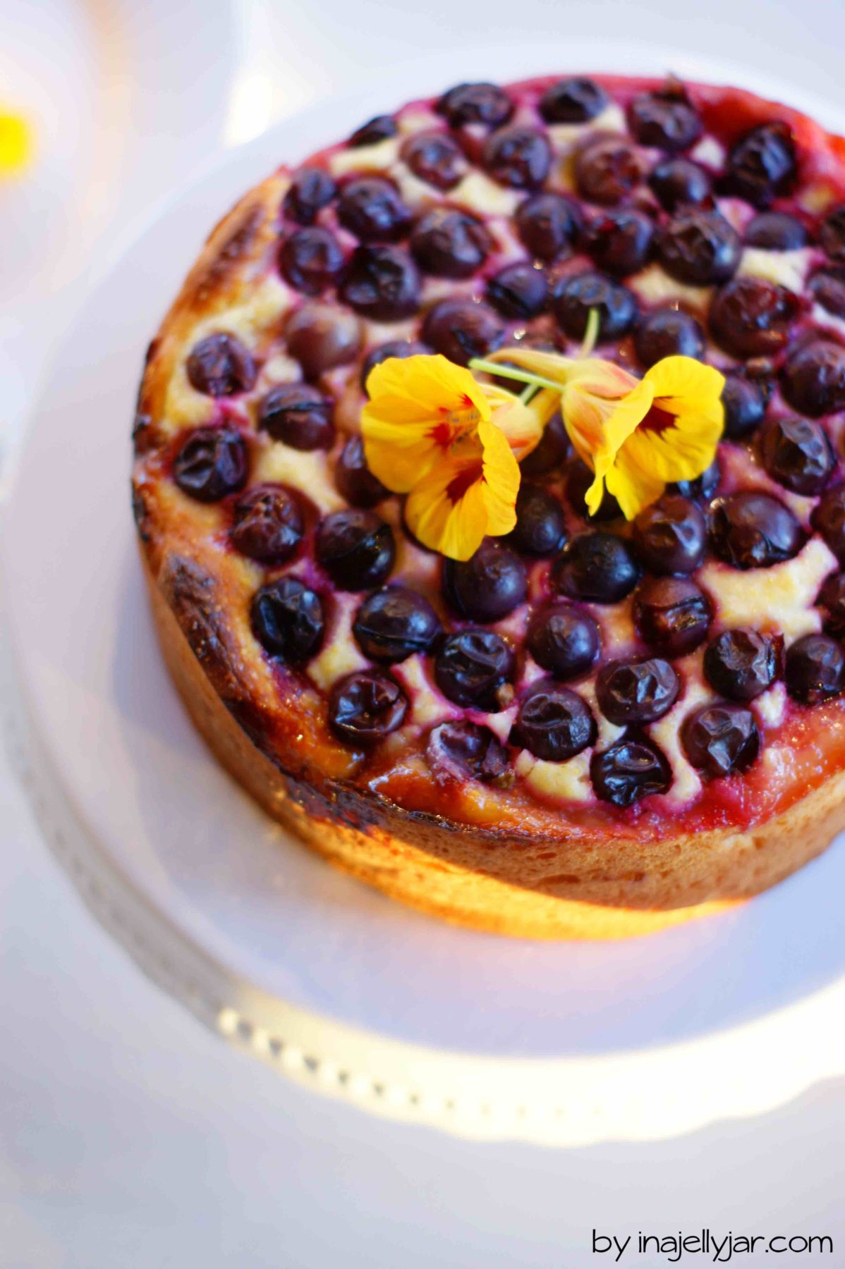 Winzertorte mit Topfen und Weintrauben