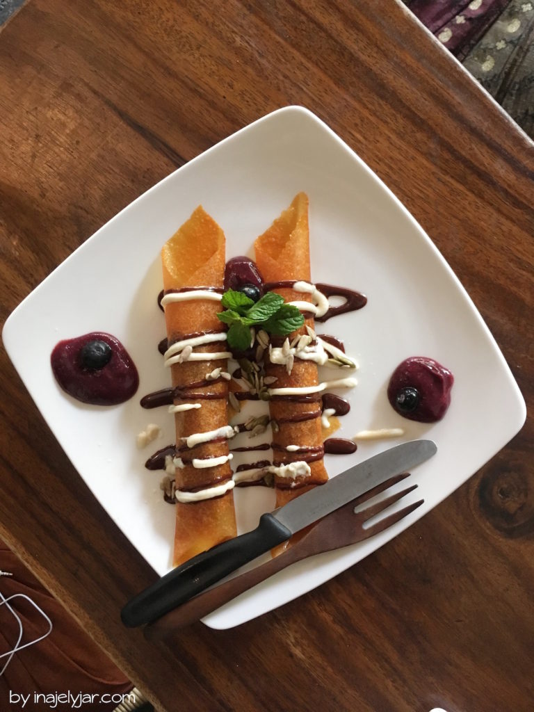 Rohvegane Pancakes im Seeds of Life Cafe in Ubud, Bali